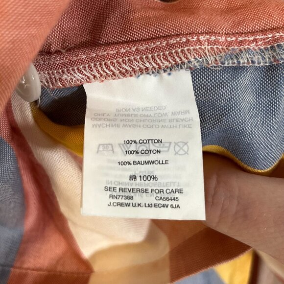 Madewell Button-Back Front Tie Tee Sherbert Stripe 100% Cotton Size Medium - Picture 8 of 9